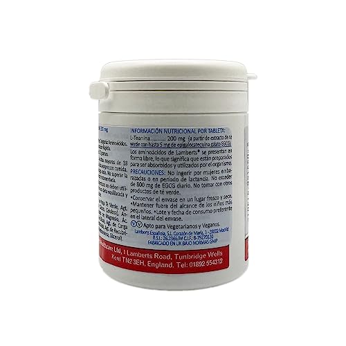Lamberts L-Teanina 200mg Vegan - 60 Tabletas