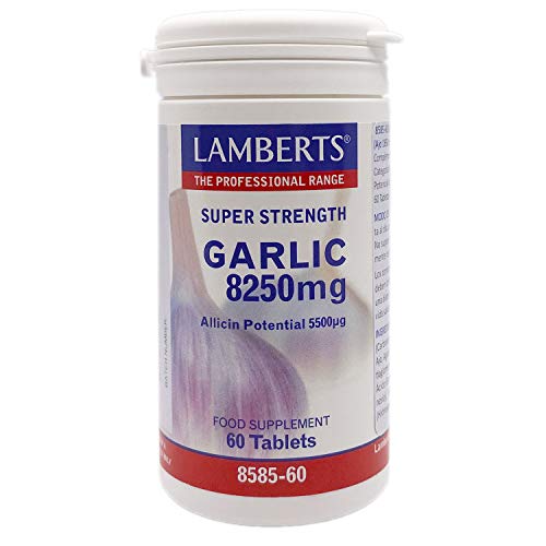 Lamberts 8585-60 Ajo 8250mg 60comp, Plástico, Blanco