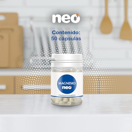 NEO - Magnesio - Complemento Alimenticio en Microgránulos - Reduce fatiga, Mejora concentración - Alivia espasmos y temblores musculares - Sin Gluten