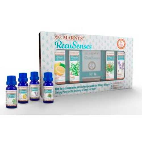 Marnys Entranamiento olfativo - Recusenses SET 3 - Aceites Esenciales de Limón, Tomillo, Pino y Lavanda 330 g