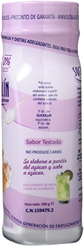 SUCRALIN® – Edulcorante Sucralosa Granulado Familiar 300 gr | 100% Natural | Auténtico sabor de azúcar | Apto para Cocinar y Hornear | Para todas las Dietas | 0% calorías |