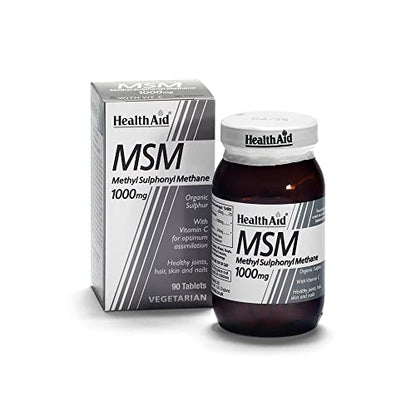 HealthAid MSM 1000 mg – 180 pastillas vegetarianas