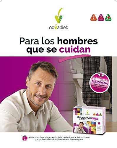 Novadiet - PROSNOVA PROGRESS con Zinc, Vitamina D, Sabal, Pygeum, Boswellia y Ortiga Verde - Complemento Alimenticio Para la Salud Prostática - Ayuda a Mejorar las Molestias de la HBP - 60 Cápsulas