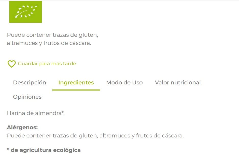LA FINESTRA SUL CIELO Harina de almendra, 200g
