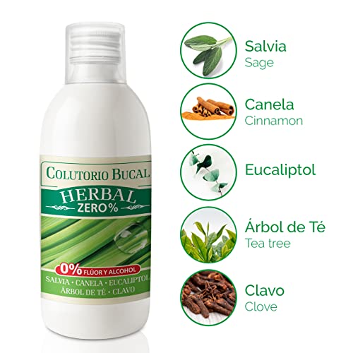 COLUTORIO HERBAL 500 ml | Sin Flúor, Alcohol ni Colorantes Artificiales | Aliento Fresco | Envase sin Bisfenol A | Apto Vegano | Natysal