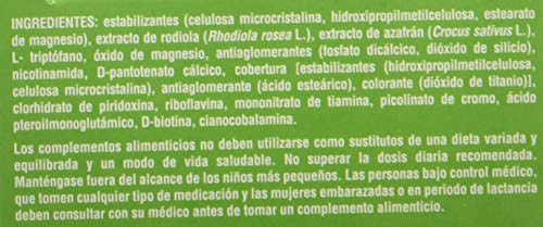 Vitanatur - Equilibrium (1), Complemento Alimenticio, con Azafrán, Rodiola, Triptófano y Vitamina B, Ingredientes que ayudan en Situaciones de Estrés (1) y el Estado de Ánimo (1) - 60 Comprimidos