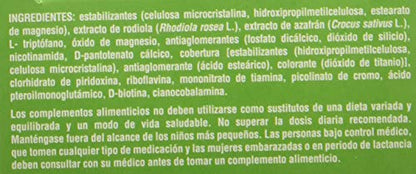 Vitanatur - Equilibrium (1), Complemento Alimenticio, con Azafrán, Rodiola, Triptófano y Vitamina B, Ingredientes que ayudan en Situaciones de Estrés (1) y el Estado de Ánimo (1) - 60 Comprimidos