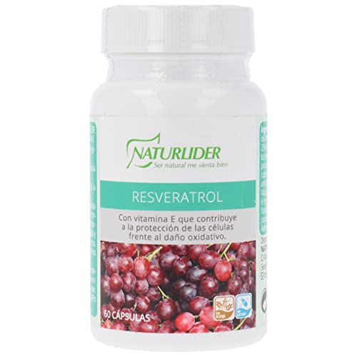 Naturlider -Resveratrol - con Extracto de Uva y Vitamina E - Antiedad, Envejecimiento Saludable y Antioxidante - 60 Cápsulas