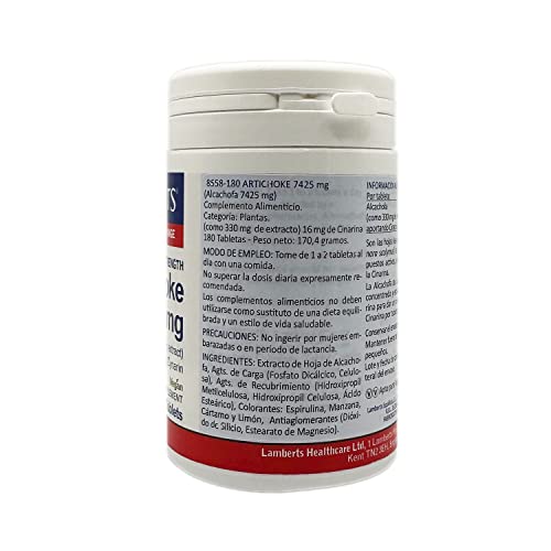 Lamberts Alcachofa 7425mg - 180 Tabletas
