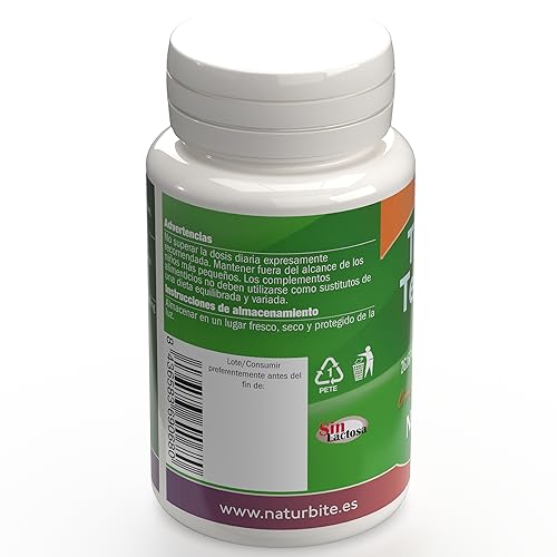 NaturBite - Tribulus Terrestris 1500mg en cada Cápsula. 95% Saponinas 60 Cápsulas Salud Masculina y Cardiovascular. Optimiza las funciones masculinas y la energía, ayudando a la recuperación muscular