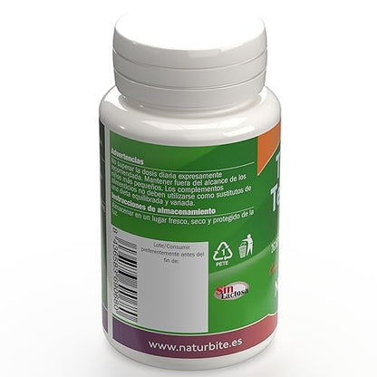 NaturBite - Tribulus Terrestris 1500mg en cada Cápsula. 95% Saponinas 60 Cápsulas Salud Masculina y Cardiovascular. Optimiza las funciones masculinas y la energía, ayudando a la recuperación muscular