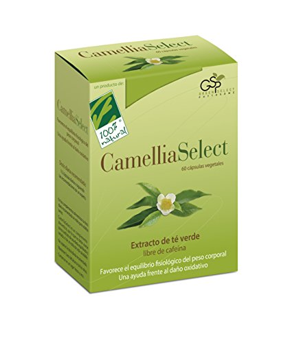 100% Natural CameliaSelect Complemento Alimenticio Te Verde, Vitamina C - 60 Cápsulas