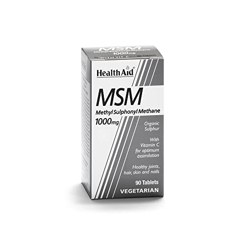 HealthAid MSM 1000 mg – 180 pastillas vegetarianas