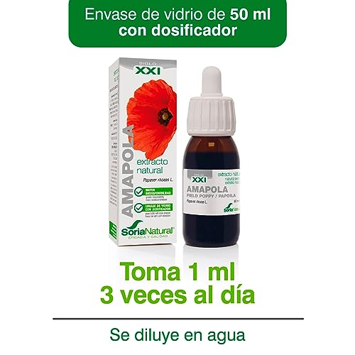 Soria Natural Extracto de Amapola - Extracto Natural para la Relajación - Sueño Reparador y Descanso Natural - Botella 50ml