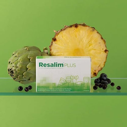 Resalim PLUS - Complemento Alimenticio para Ayudar a Metabolizar Bebidas y Alimentos, Ayuda a disminuir el cansancio y la fatiga - 10 Comprimidos