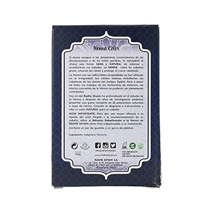 Radhe Henna Indigo Polvo Radhe 100 Gr Henna Polvo Radhe Shyam 100 ml