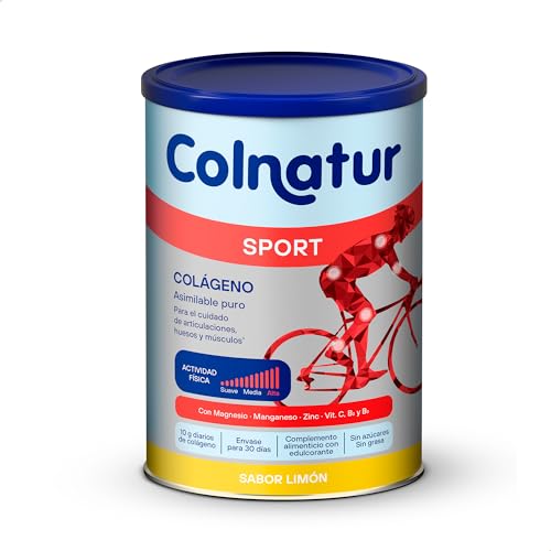 Colnatur Sport Limón | 350g | Colágeno con Magnesio, Zinc y Vitamina C para Músculos, Huesos y Articulaciones