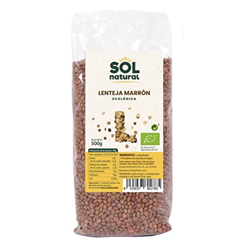 SOLNATURAL LENTEJAS Marrones Bio 500 g, Estándar, Único