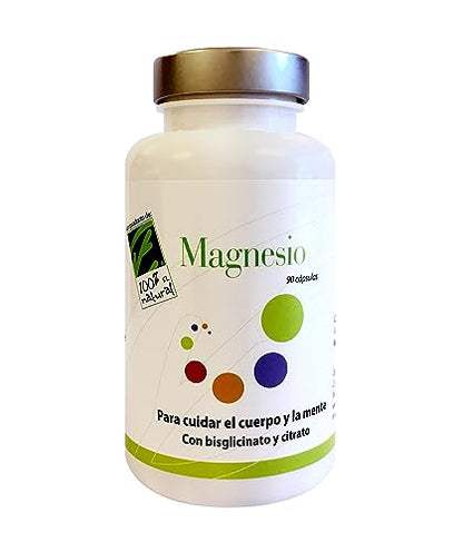 100% Natural Magnesio Complemento Alimenticio 180 cápsulas