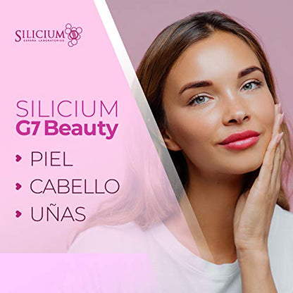 G7 Beauty. Antioxidante Celular. Silicio Enriquecido Con Vitamina E Y Selenio. Ayuda A Mantener La Salud Y La Belleza De La Piel, El Cabello Y Las Uñas. 60 Cápsulas.
