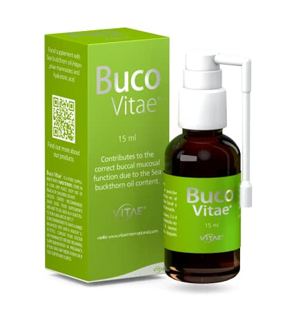 Vitae Buco Vitae 15ml | Spray aftas bucales | Cuidado garganta | Ácido hialurónico y espino amarillo | Hidratación