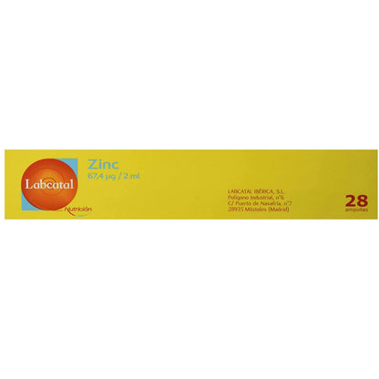 Labcatal Nutrición, Zinc, 28 Amp/ 2ml, 56 mililitro, 1