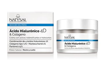 Natysal Crema Acido HIALURONI 4D Cola 50ml, Multicolor, Estándar