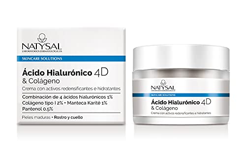 Natysal Crema Acido HIALURONI 4D Cola 50ml, Multicolor, Estándar