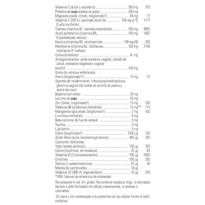 Solgar Formula VM-2000 Comprimidos - 180 comprimidos - Fórmula multivitamínica y mineral para la vitalidad diaria - Con vitaminas A, C y E - Combate el estrés y la fatiga - Vegano