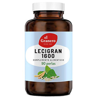 El Granero Integral - Lecigran - 90 Perlas - 1600 mg - Elaborado con Lecitina de Semillas de Soja - Alto Contenido en Fosfolípidos - Ayuda a Enriquecer la Alimentación