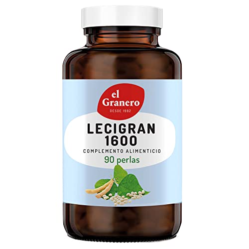 El Granero Integral - Lecigran - 90 Perlas - 1600 mg - Elaborado con Lecitina de Semillas de Soja - Alto Contenido en Fosfolípidos - Ayuda a Enriquecer la Alimentación