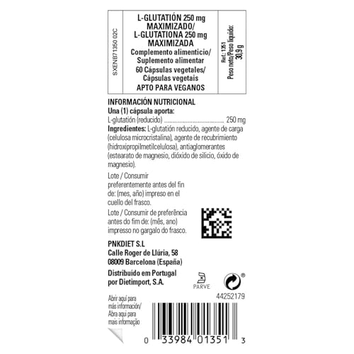 Solgar reducido l-glutathione 250 mg cápsulas vegetales