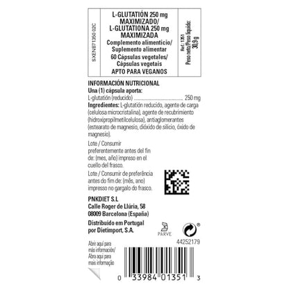 Solgar reducido l-glutathione 250 mg cápsulas vegetales