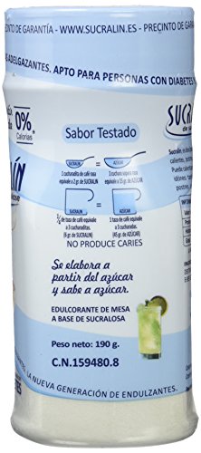 Sucralin Granulado para Diabeticos, 190 gr, 190 gramo, 1