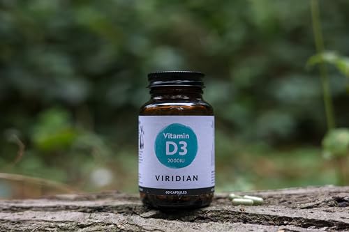 Viridian Vitamina D3 Vegana 2000IU - 60 Cápsulas, 60 unidad, 1