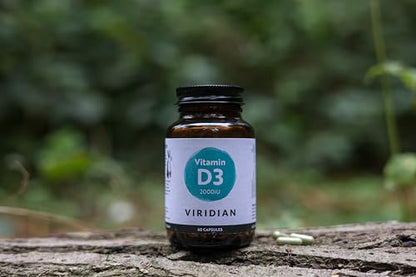 Viridian Vitamina D3 Vegana 2000IU - 60 Cápsulas, 60 unidad, 1