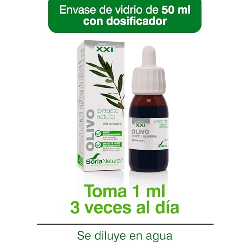 Soria Natural Olivo Extracto – Ayuda a controlar la Tensión – Múltiples Propiedades Hipotensoras – Salud Cardiovascular - 100% Puro - Botella de 50 ml