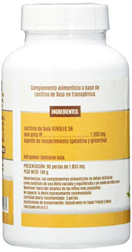 El valle Perlasoja lecitina de soja 90perlas 1 Unidad 300 g