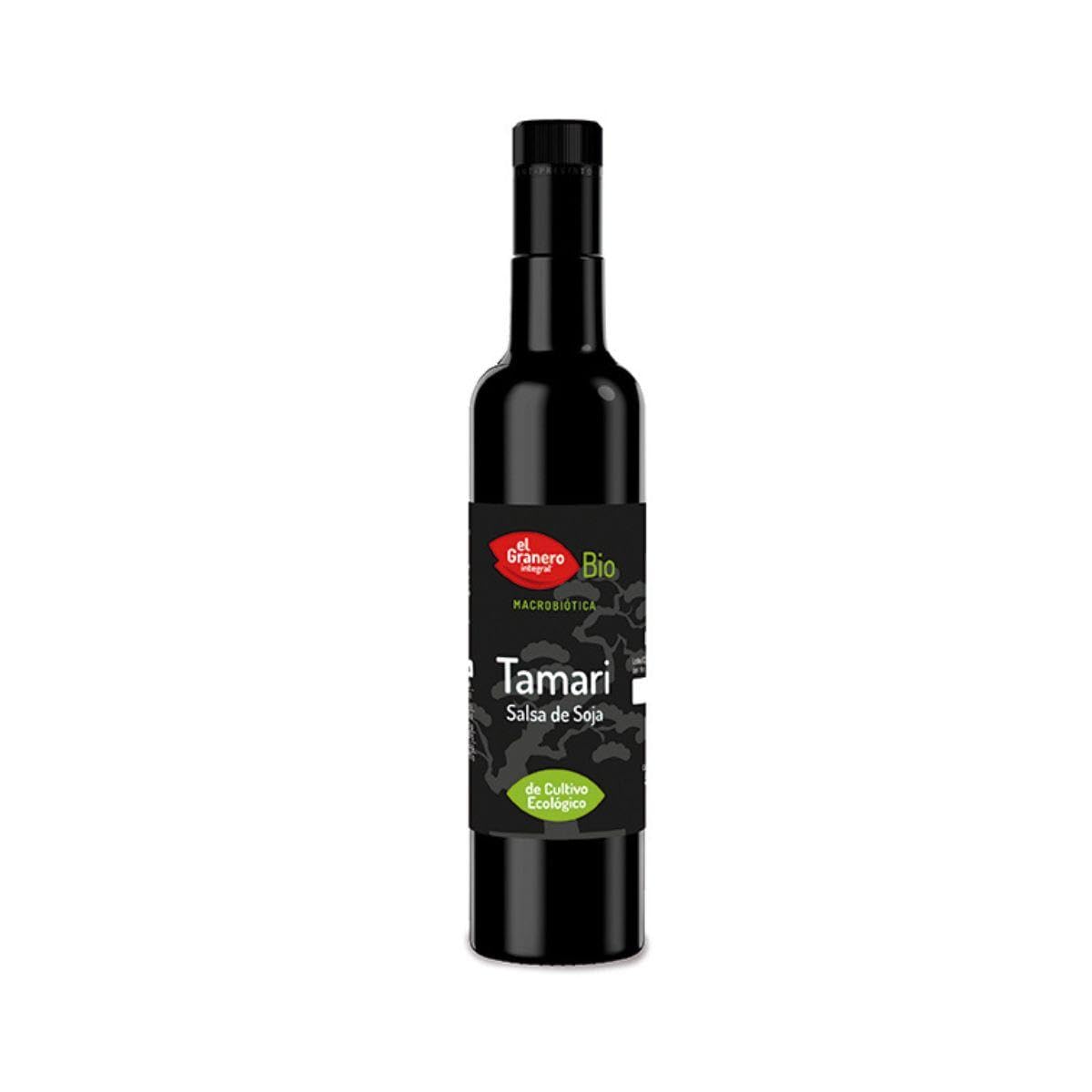 El Granero Integral - Tamari Salsa de Soja BIO - 500 ml - Fuente de Proteínas y Antioxidantes - Rico en Minerales - Bajo en Calorías y Grasas Saturadas - Apto para Veganos