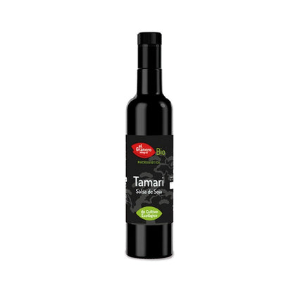 El Granero Integral - Tamari Salsa de Soja BIO - 500 ml - Fuente de Proteínas y Antioxidantes - Rico en Minerales - Bajo en Calorías y Grasas Saturadas - Apto para Veganos