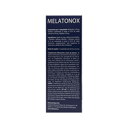 DIETMED MELATONOX 60 Comprimidos Melatonina, Valeriana y Triptofano