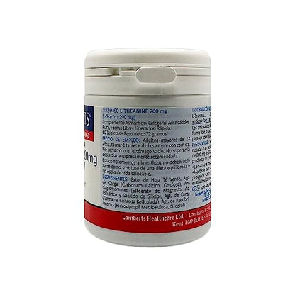 Lamberts L-Teanina 200mg Vegan - 60 Tabletas