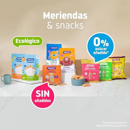 Smileat - Panecitos Multicereales Ecológicos, Ingredientes Naturales, Snacks y Meriendas, Para Bebés a Partir de los 8 Meses, 60g