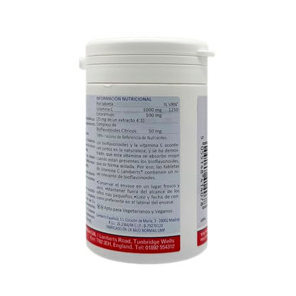 Lamberts Vitamina C 1000mg con Bioflavonoides y Escaramujo - 120 Tabletas