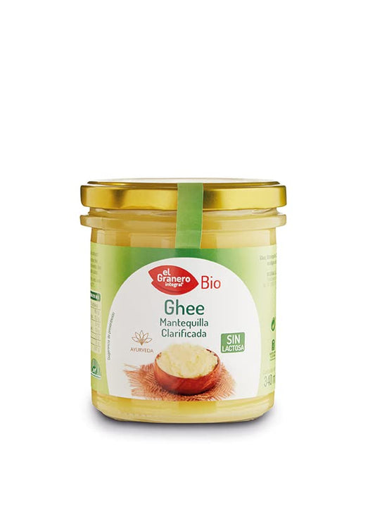 El Granero Integral - Ghee Mantequilla Clarificada - 340 ml - Sustituto del Aceite Tradicional - Ideal para el Cuidado y Bienestar del Cuerpo - Proveniente de Agricultura Ecológica