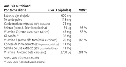 Vitae Vitarlic Cleanse 90 cápsulas (Kyolic 105) | Detox | Limpieza y depuración del organismo | Elimina toxinas y metales pesados | Ajo añejado y Cardio Mariano