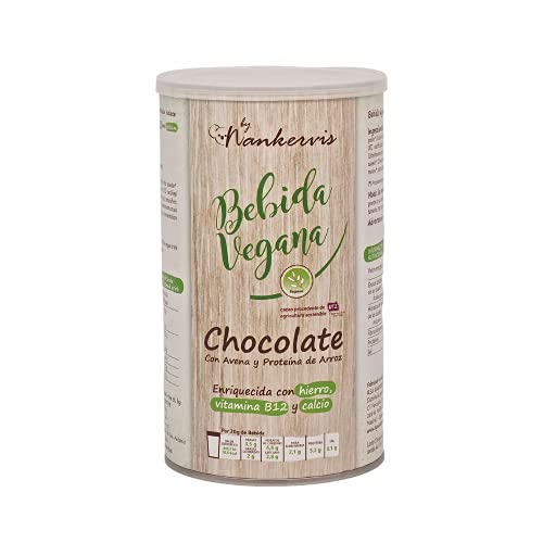 By Nankervis Bebida Vegana Chocolate Con Avena Y Proteina De Arroz 450Gr 450 g