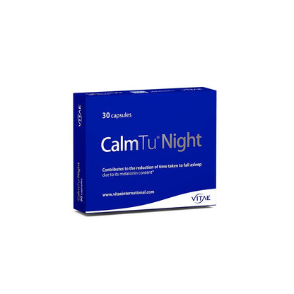 Vitae Calm Tu Night 30 cápsulas | Valeriana, Pasiflora, Amapola de Californa, Magnesio, Melisa, Melatonina (1mg) | Insomnio | Dormir y descansar | No efectos secundarios, 30, 30 unidad, 1