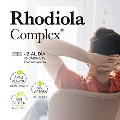 RHODIOLA COMPLEX® 60 CÁPSULAS | Complemento alimenticio a base de extractos de Rhodiola, Ashwagandha y Schizandra | Control del Estrés Físico y Emocional | Natysal