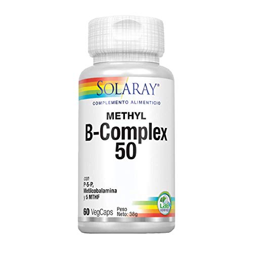 SOLARAY®. Methyl B complex 60VegCaps. Sin gluten. Apto parta veganos.